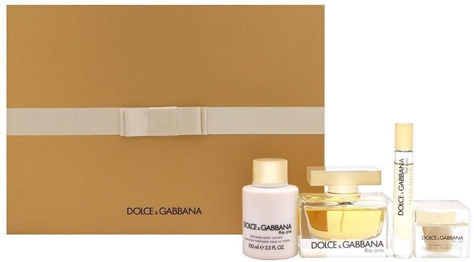 Dolce & Gabbana THE ONE 2.5/BL/6ML/POWDR 3 Piece Giftset for Women