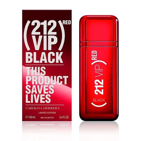 CAROLINA HERRERA 212 VIP BLACK RED 3.4 Oz Eau De Parfum Bundle Deal For Men