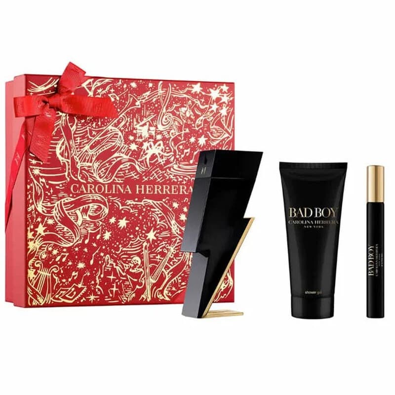CAROLINA HERRERA BAD BOY 3 Piece Gift Set For Men